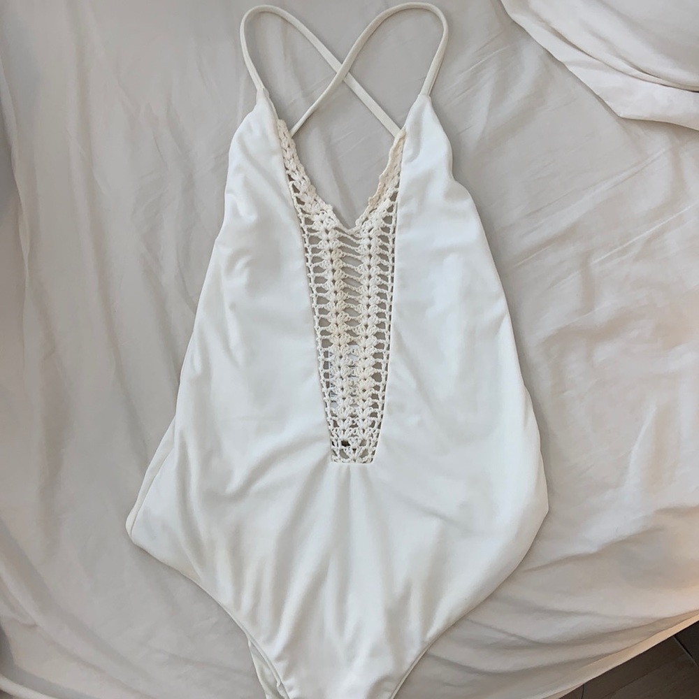Billabong White one-piece swimsuit